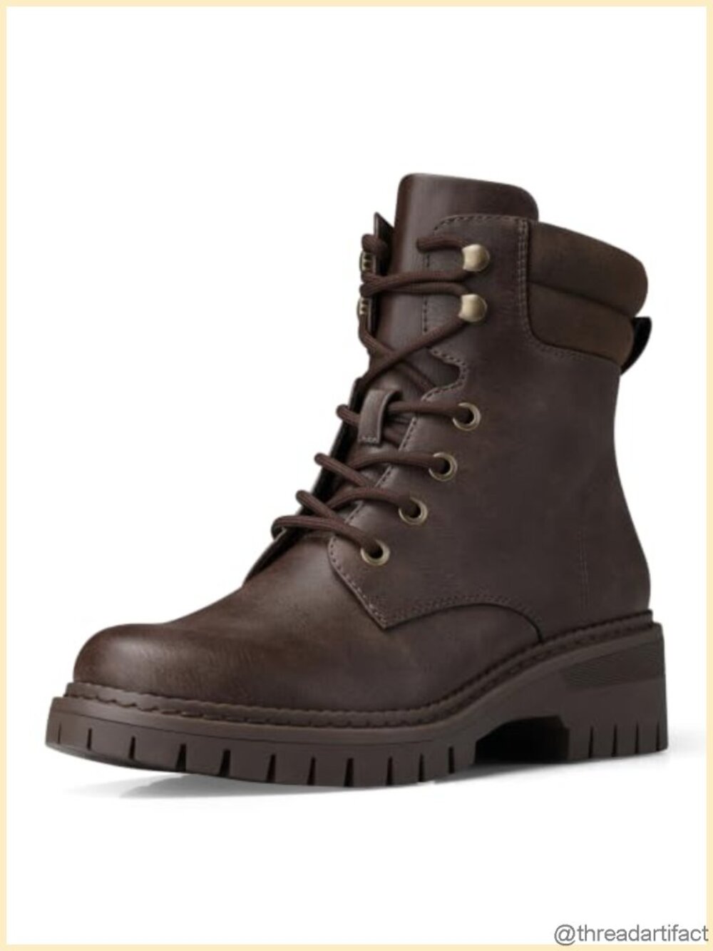 Water Resistant Faux Leather Combat Ankle Boots Side Zipper Casual Shoes